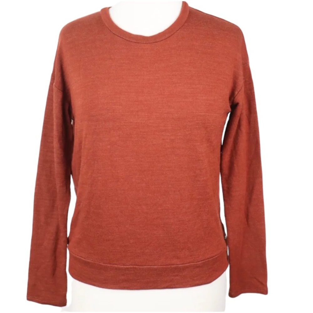 AE Outfitters Size Small Rust Drop Shoulder Cutout Back Lightweight Top.